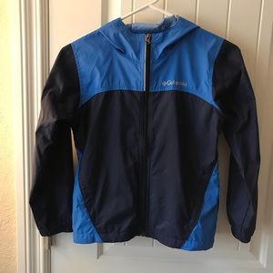Columbia rain jacket, boys, Sz S(8), Blue